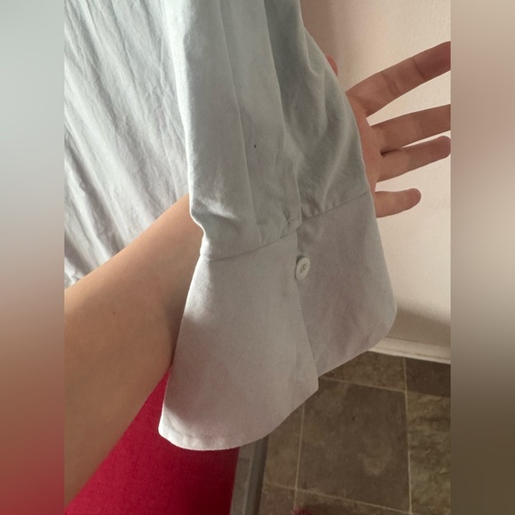 Light Blue Button-Up Dress - Picture 8 of 16